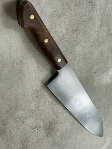Kanefusa Full Tang Gyuto 230mm Teakwood Burl Set Brass Pins & Sheath