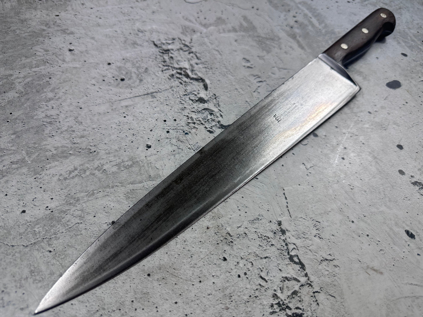 Vintage Gustav Emil Ern Chef Knife 310mm Carbon Steel Made in Germany 2111