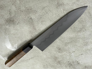 Kanefusa Gyuto 230mm Teakwood Burl & Rosewood Handle & Sheath