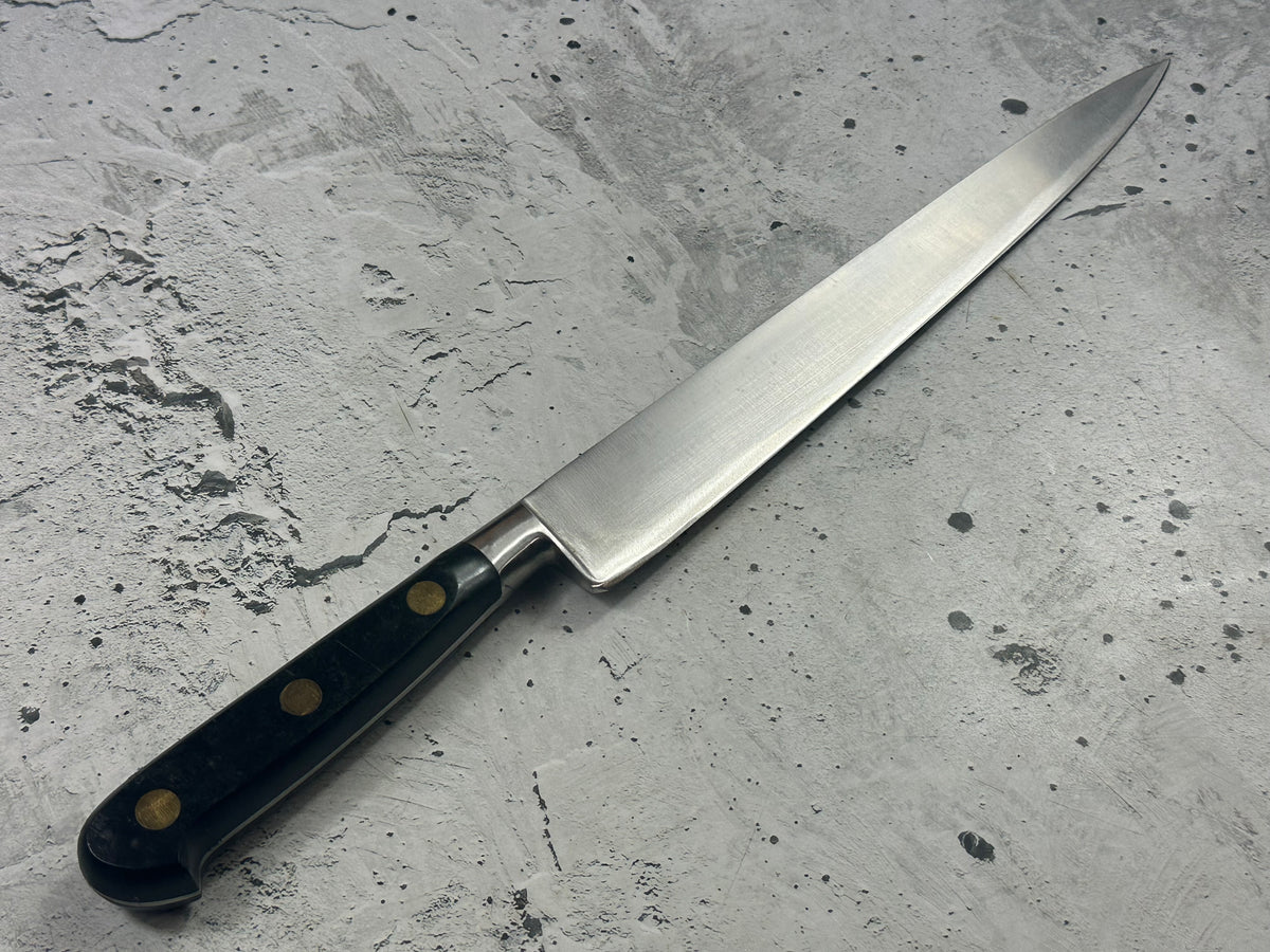 Vintage French Sabatier Slicing  Knife 220mm High Carbon Steel POM Handle  2271