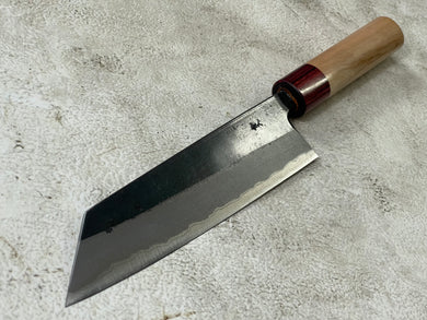 Muneishi Aogami 2 Iron Clad Kiritsuke 180mm Kurouchi Finish