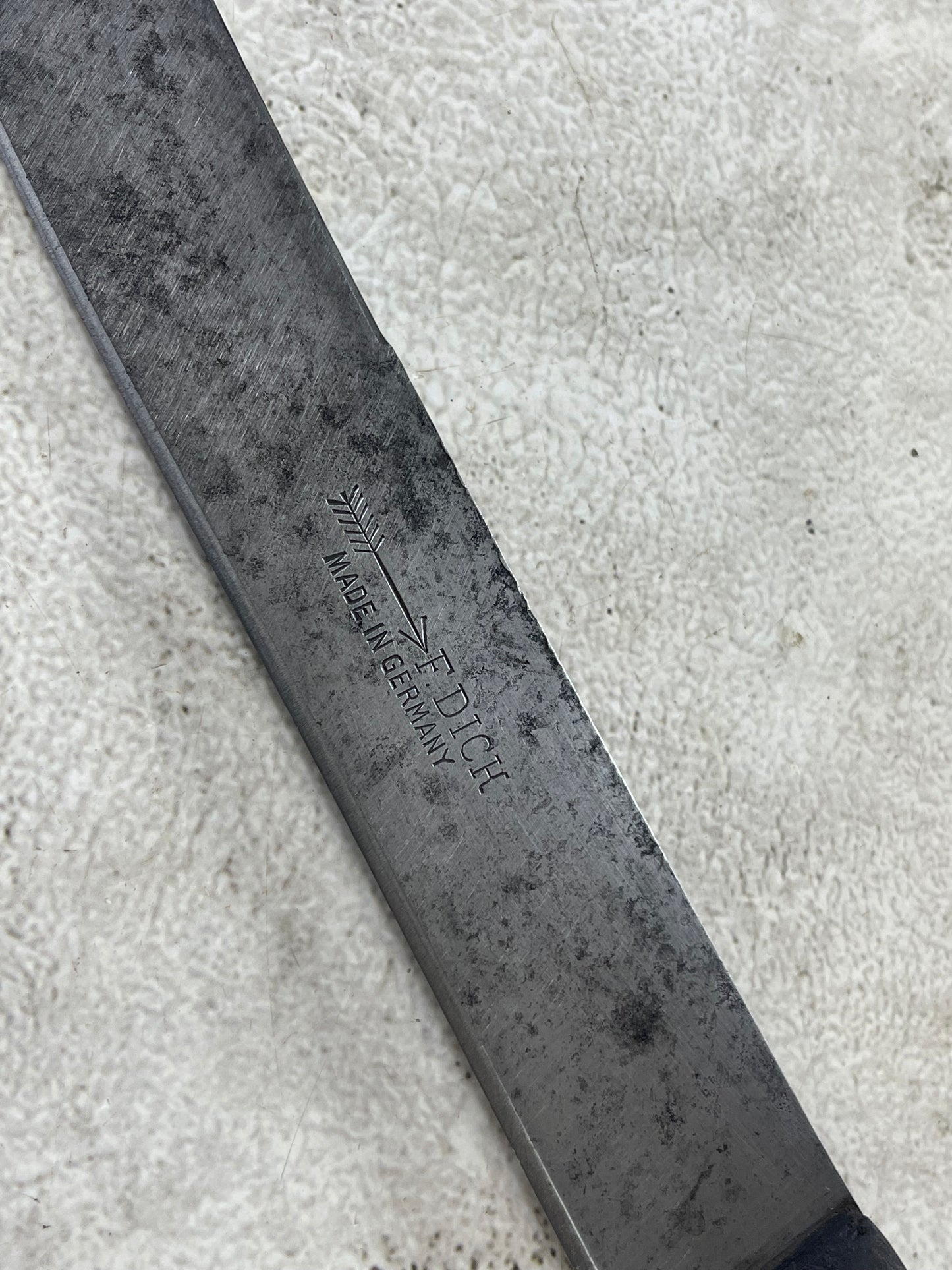 Vintage F. Dick Butcher Machete Knife 315mm Made in Germany 🇩🇪 Cabon steel 1890