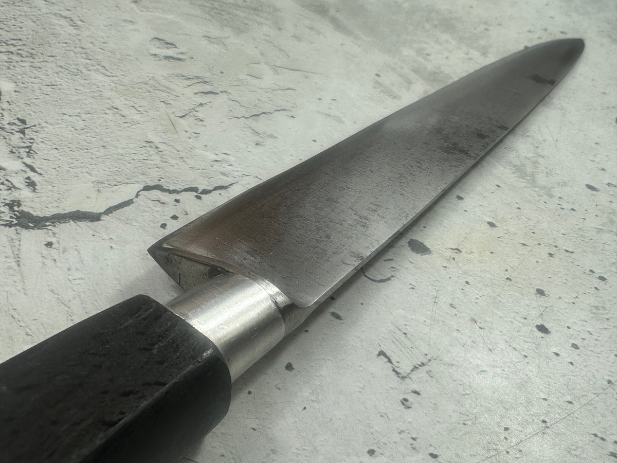 Vintage French Sabatier Nogent Style Slicing  Knife 240mm High Carbon Steel Wood Handle  2273
