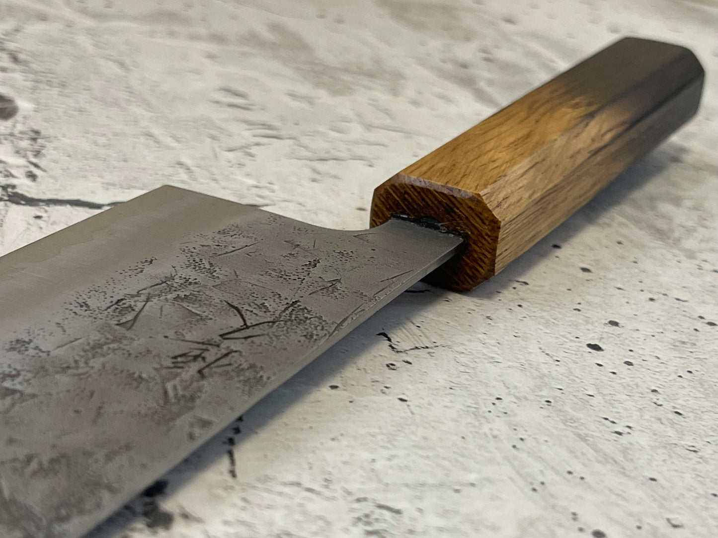 Tsunehisa SLD Washiji KOY Nakiri Knife 170mm - Made in Japan 🇯🇵 Oak Yaki Handle