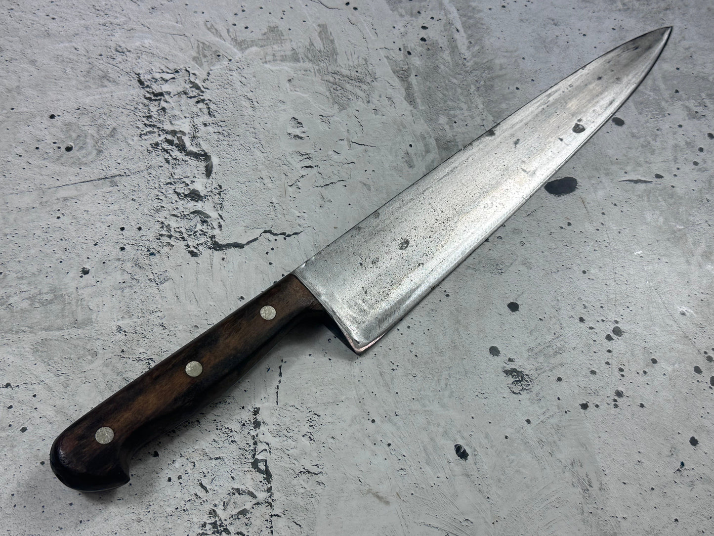 Vintage Gustav Emil Ern Chef Knife 310mm Carbon Steel Made in Germany 2111