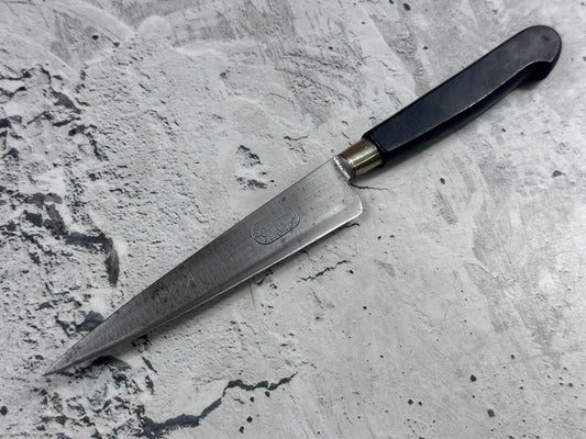 Vintage French Nogent Style Paring Knife 110mm Inox Steel POM Handle 2195