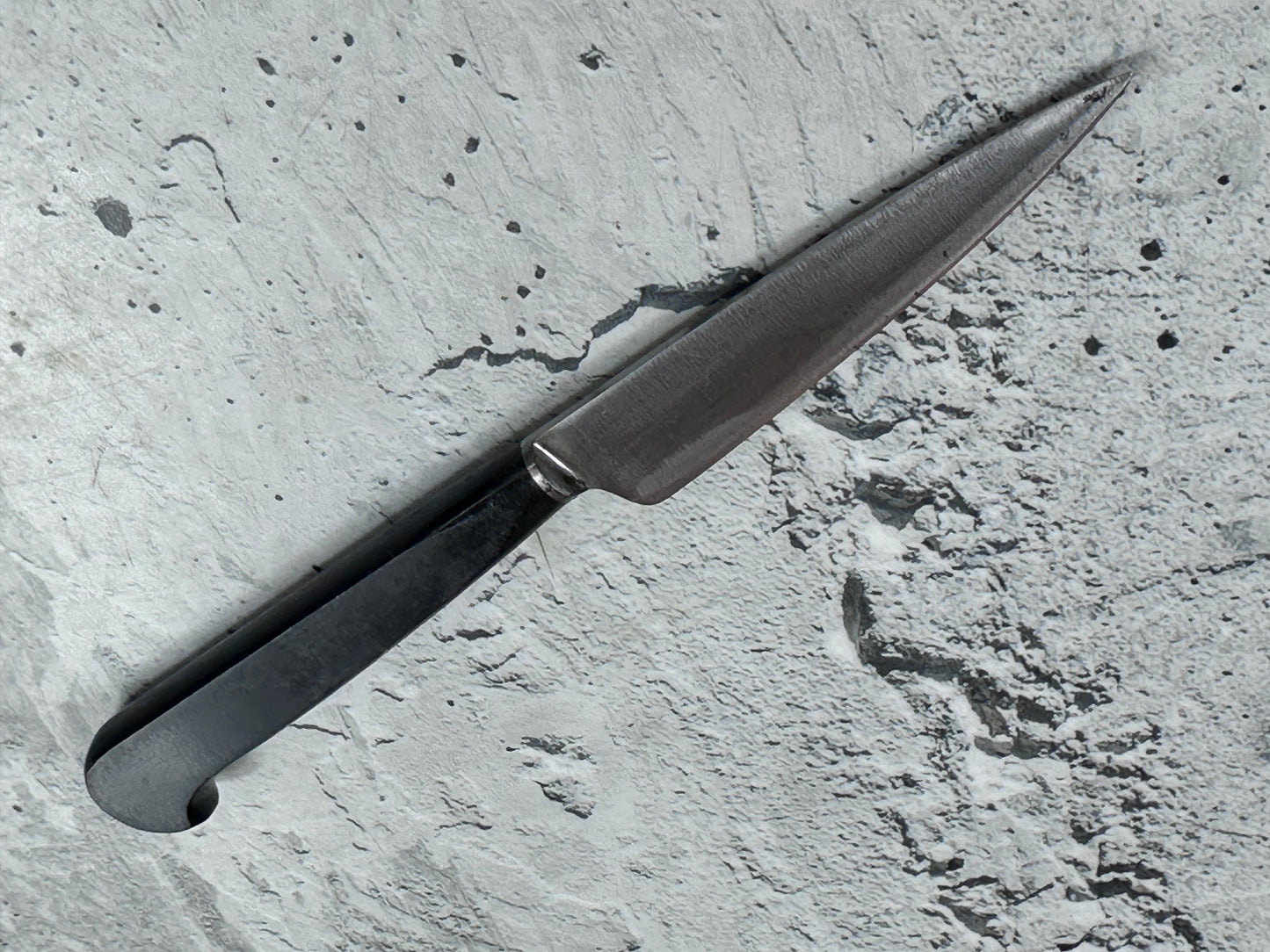 Vintage French Nogent Style Paring Knife 80mm Inox Steel POM Handle 2204