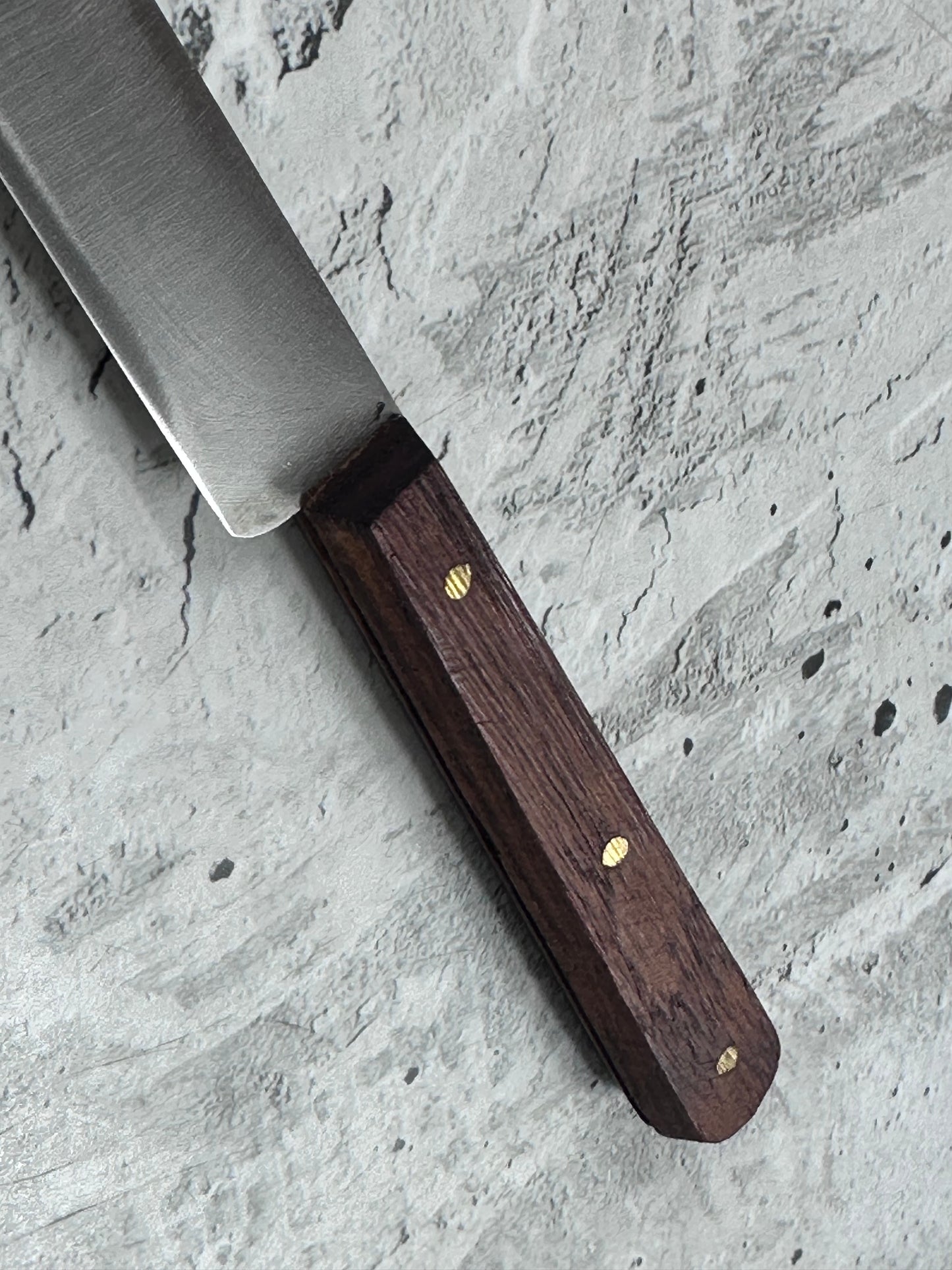 Vintage French Paring Knife 100mm Inox Steel Wood Handle 2221