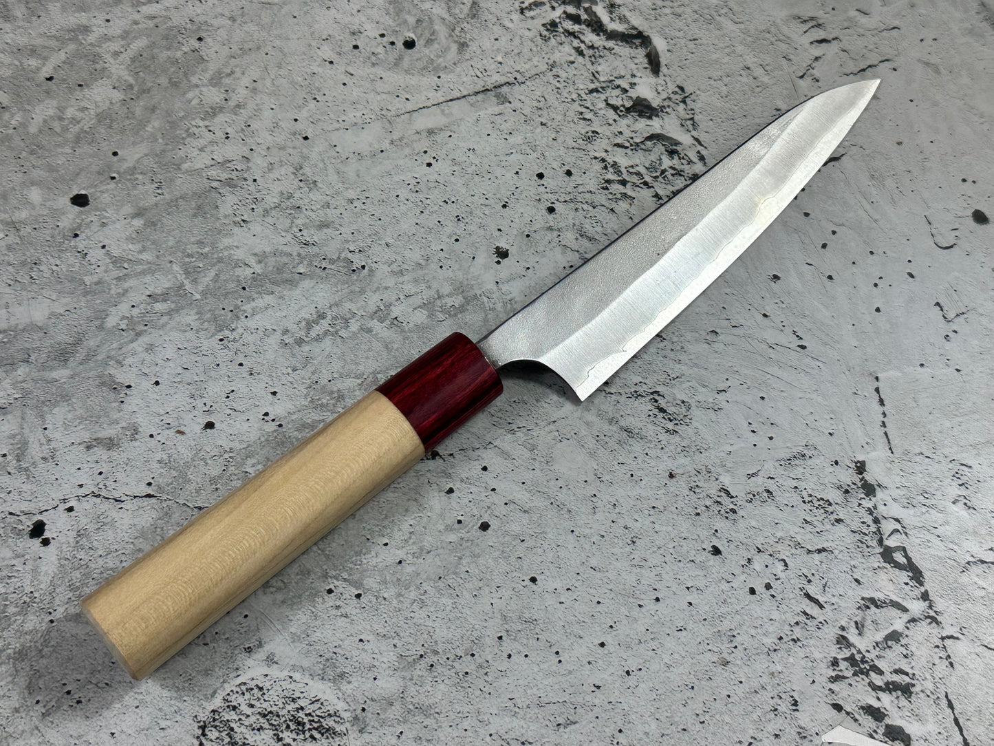 MASAKAGE YUKI petty 150mm Oval Magnolia wood with Red Pakka wood