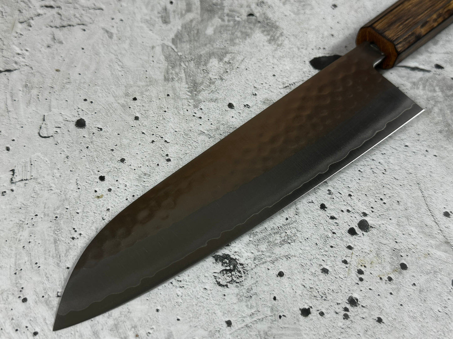 Masutani Kokuryu Tsutime Gyuto 180mm  VG1 Steel Oak Handle