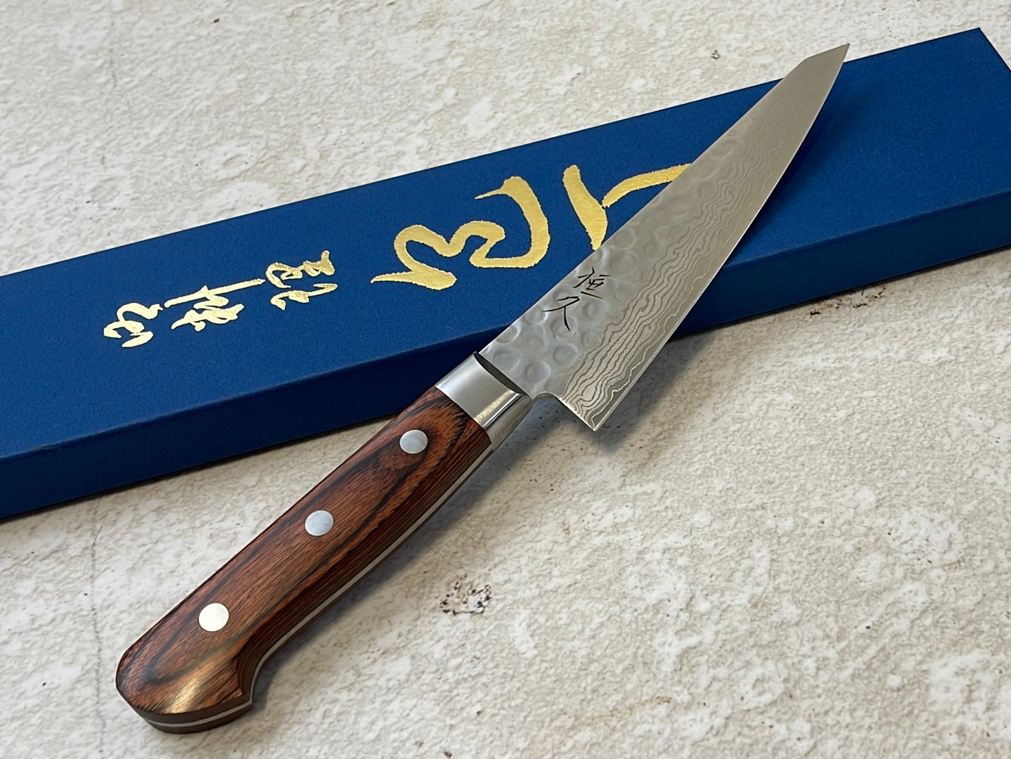 Tsunehisa VG10 Brown Pakka Honesuki Knife 150mm - Made in Japan 🇯🇵