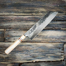 Load image into Gallery viewer, HG Blade Kiritsuke Knife 210mm Kurouchi Finish 1084 High Carbon Steel