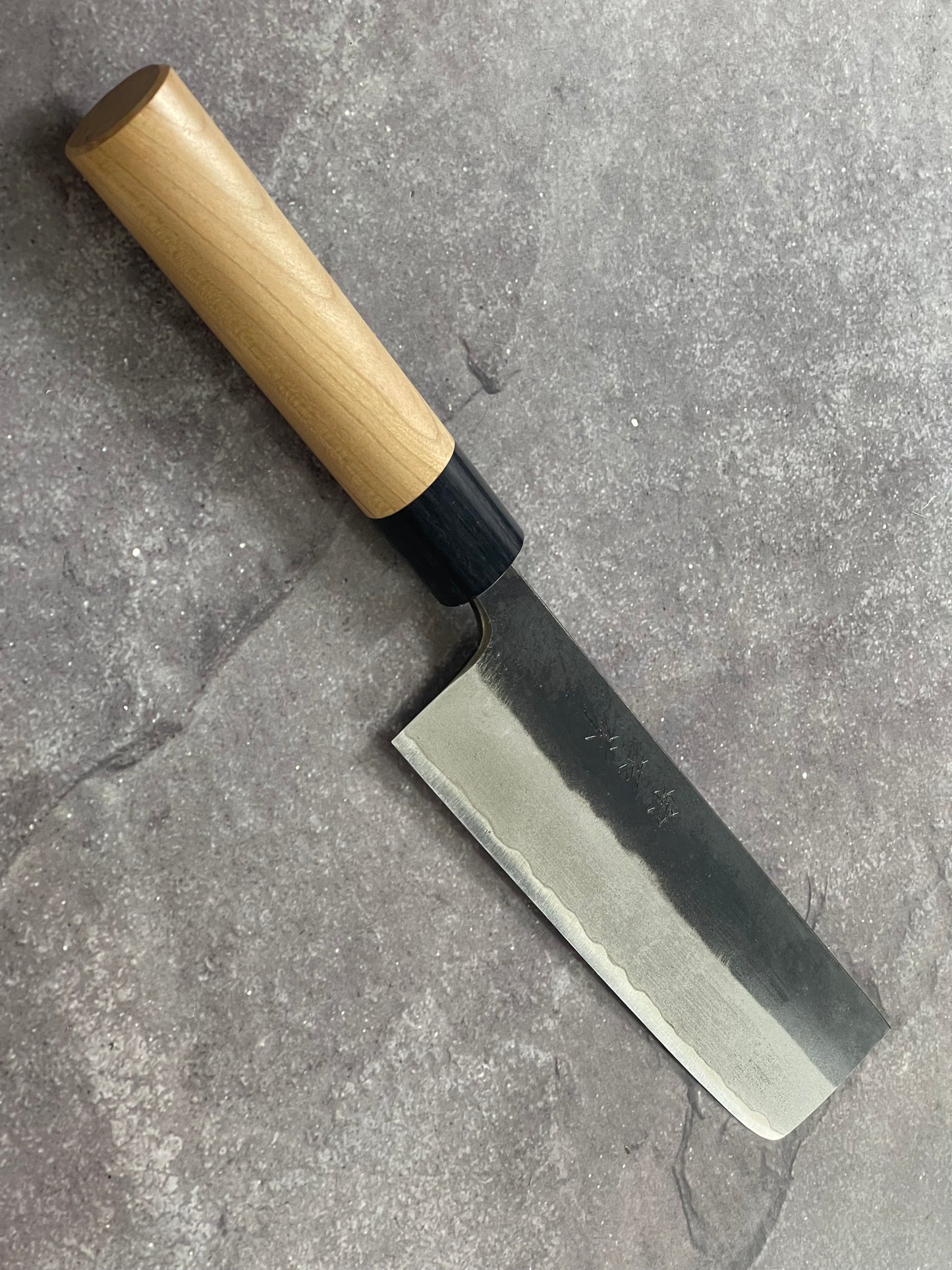 Muneishi Aogami SS Clad Nakiri 165 mm  Kurochi Finish Made in Japan