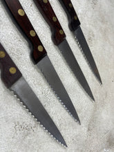 Load image into Gallery viewer, Vintage French Serrated Paring Knife Set 4x Made in France 🇫🇷 1987