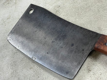 Load image into Gallery viewer, Vintage Butcher Cleaver Knife 200mm Carbon Steel Blade Made in USA 🇺🇸 1920