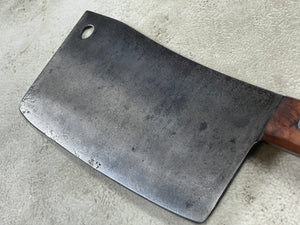Vintage Butcher Cleaver Knife 200mm Carbon Steel Blade Made in USA 🇺🇸 1920