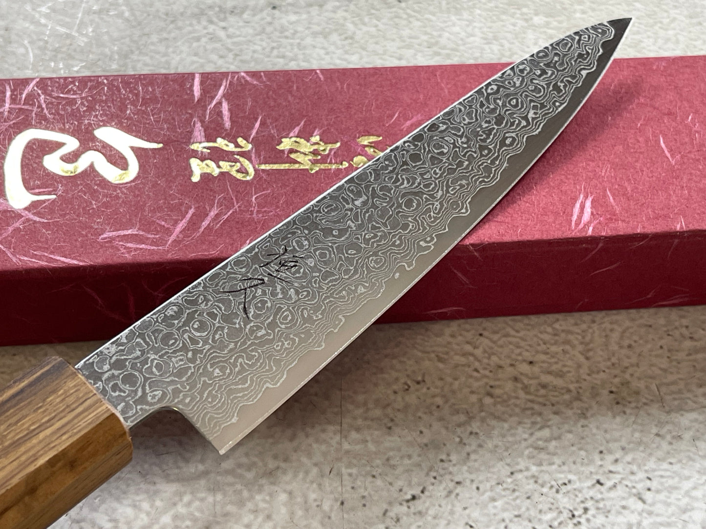 Tsunehisa ZA18 Damascus Petty 135mm Oak Handle Made in Japan 🇯🇵