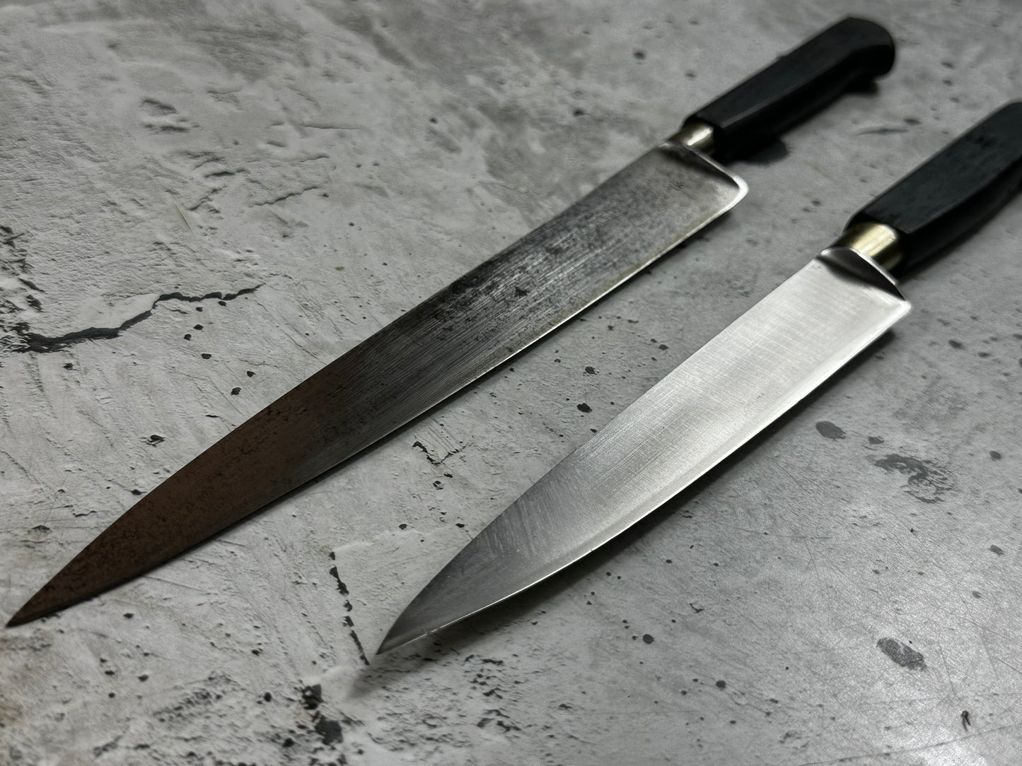 Vintage Nogent Knife  Set 2x Carbon Steel Made in France 🇫🇷 2046