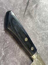 Load image into Gallery viewer, Masutani Kokuryu Ko-Santoku 130mm Blue Pakkawood Handle