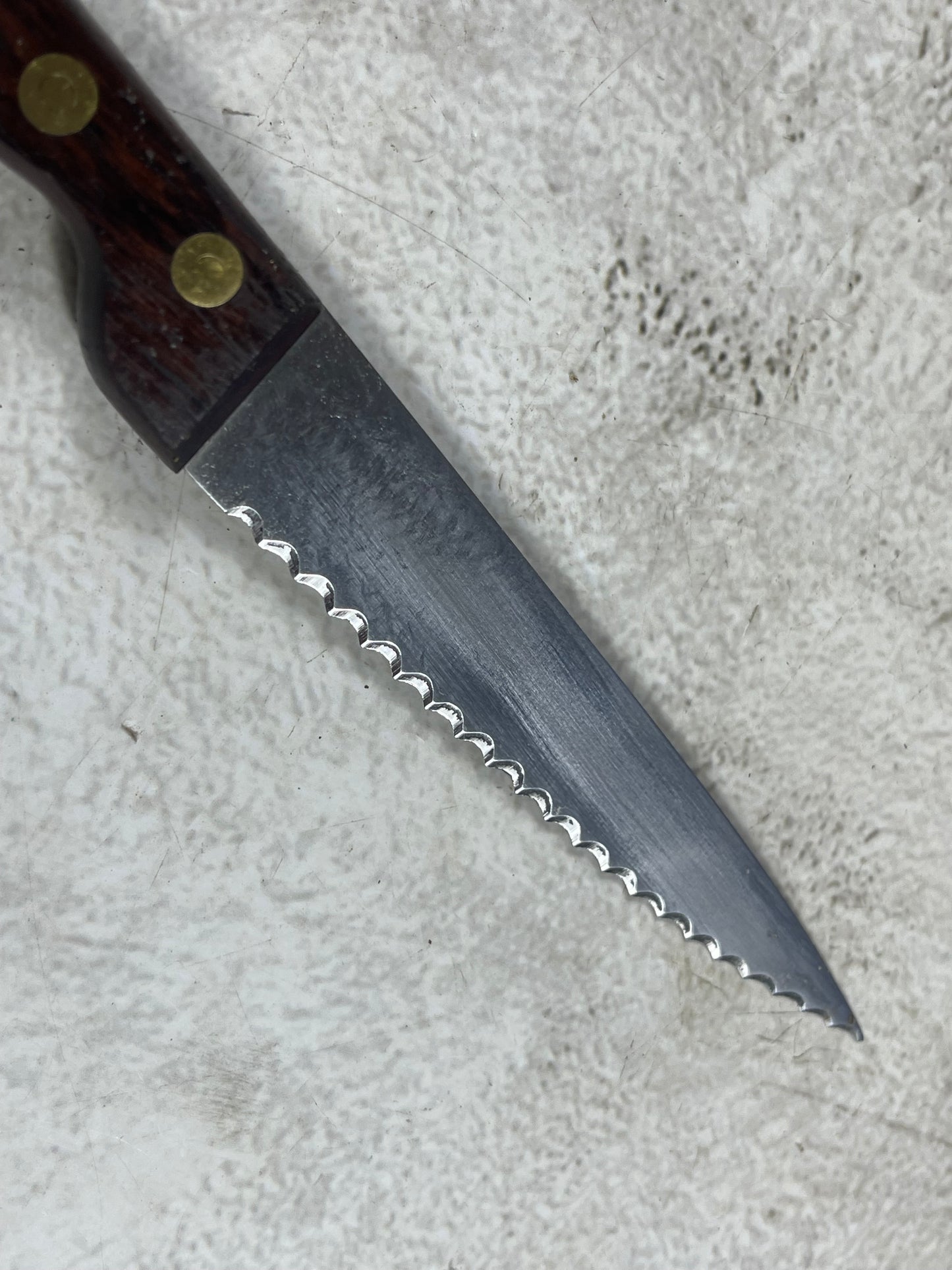Vintage French Serrated Paring Knife Set 4x Made in France 🇫🇷 1987