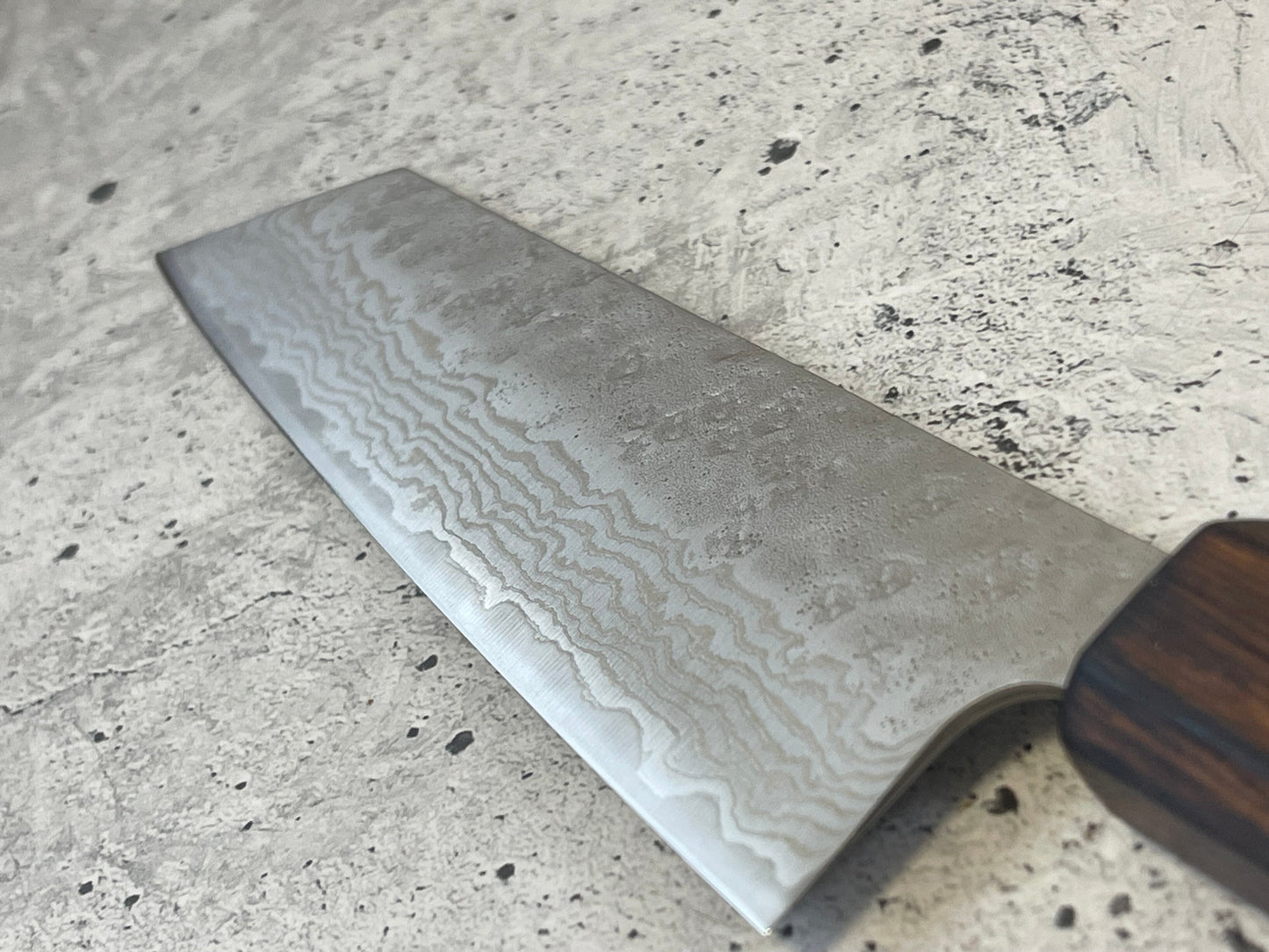 Tsunehisa 440c Damascus Nashiji Bunka 175mm Oak Handle Made in Japan 🇯🇵