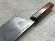 Load image into Gallery viewer, Keskin Migaki Kiritsuke 230mm Amboyna Burl &amp; Buffalo Horn with sheath