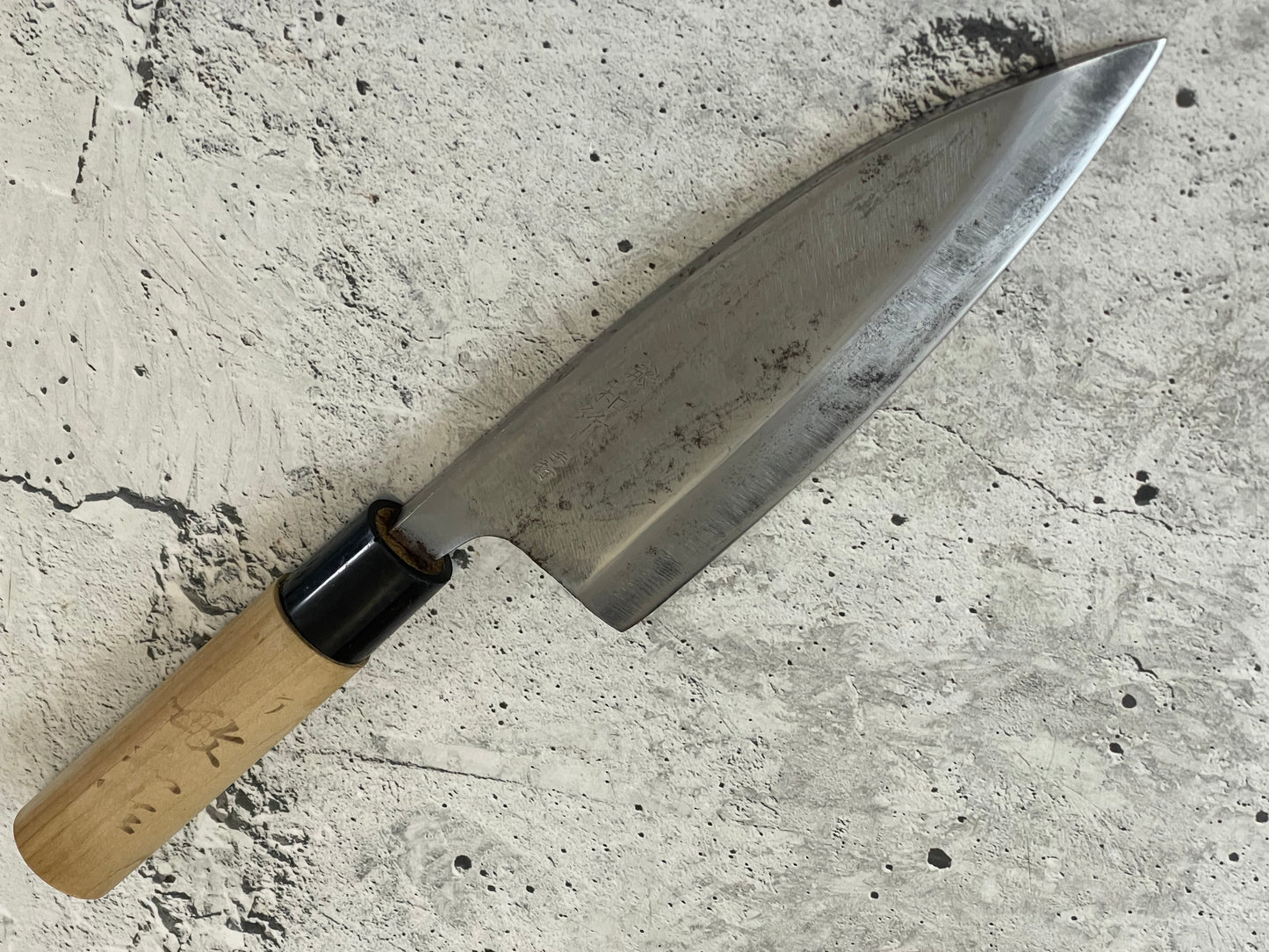 Vintage Japanese Deba Knife 170mm Made in Japan 🇯🇵 Carbon Steel 1517