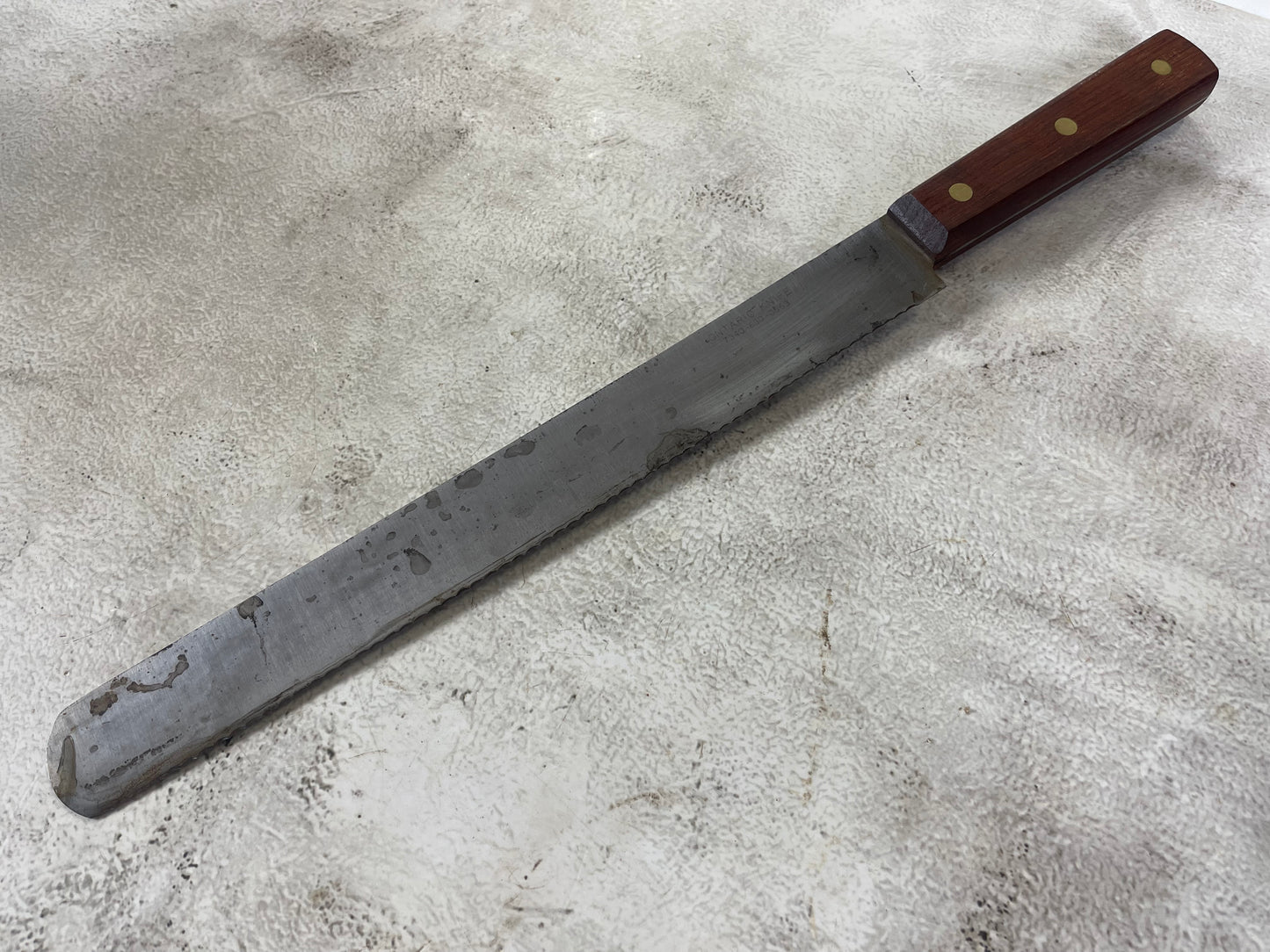 Vintage Ontario Serrated Knife 315mm Made in USA 🇺🇸 High Cabon steel 1893