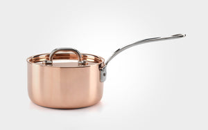 SAMUEL GROVES Copper Induction Saucepan with Lid 16cm