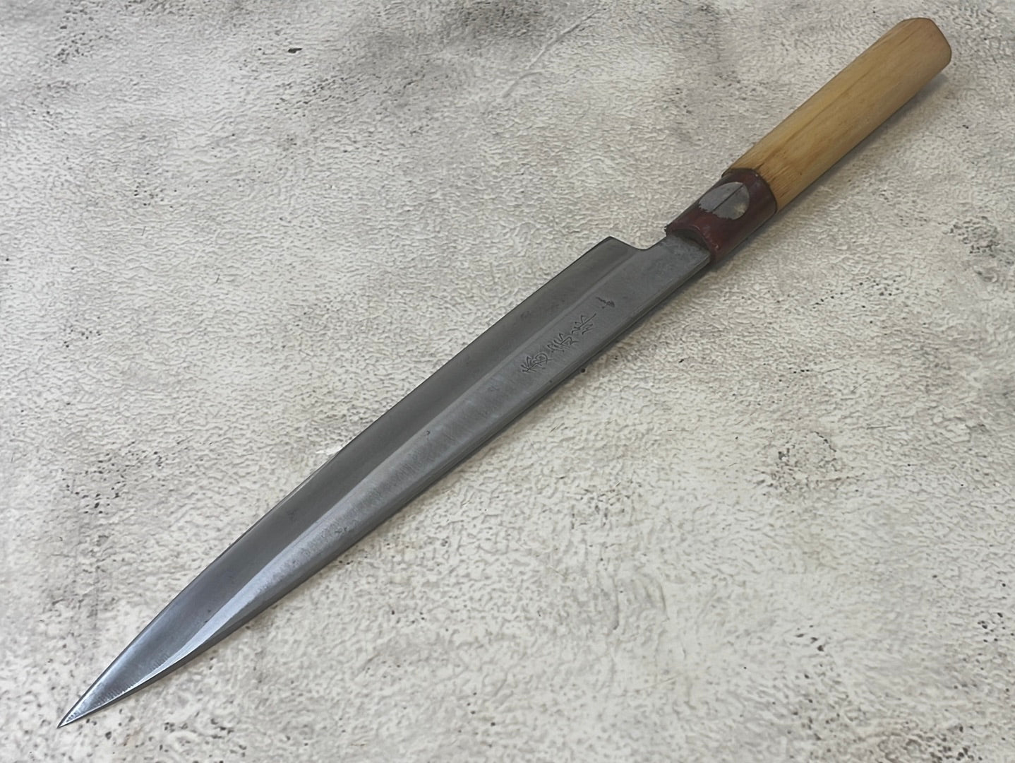Vintage Japanese Yanagiba Knife 200mm Made in Japan 🇯🇵 Carbon Steel 1310
