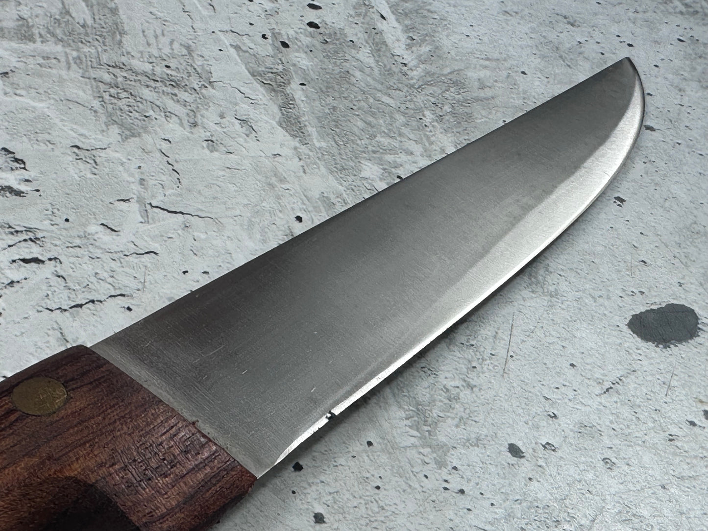 Vintage French Nogent Butcher Knife 210mm Inox Steel Wood Handle 2188