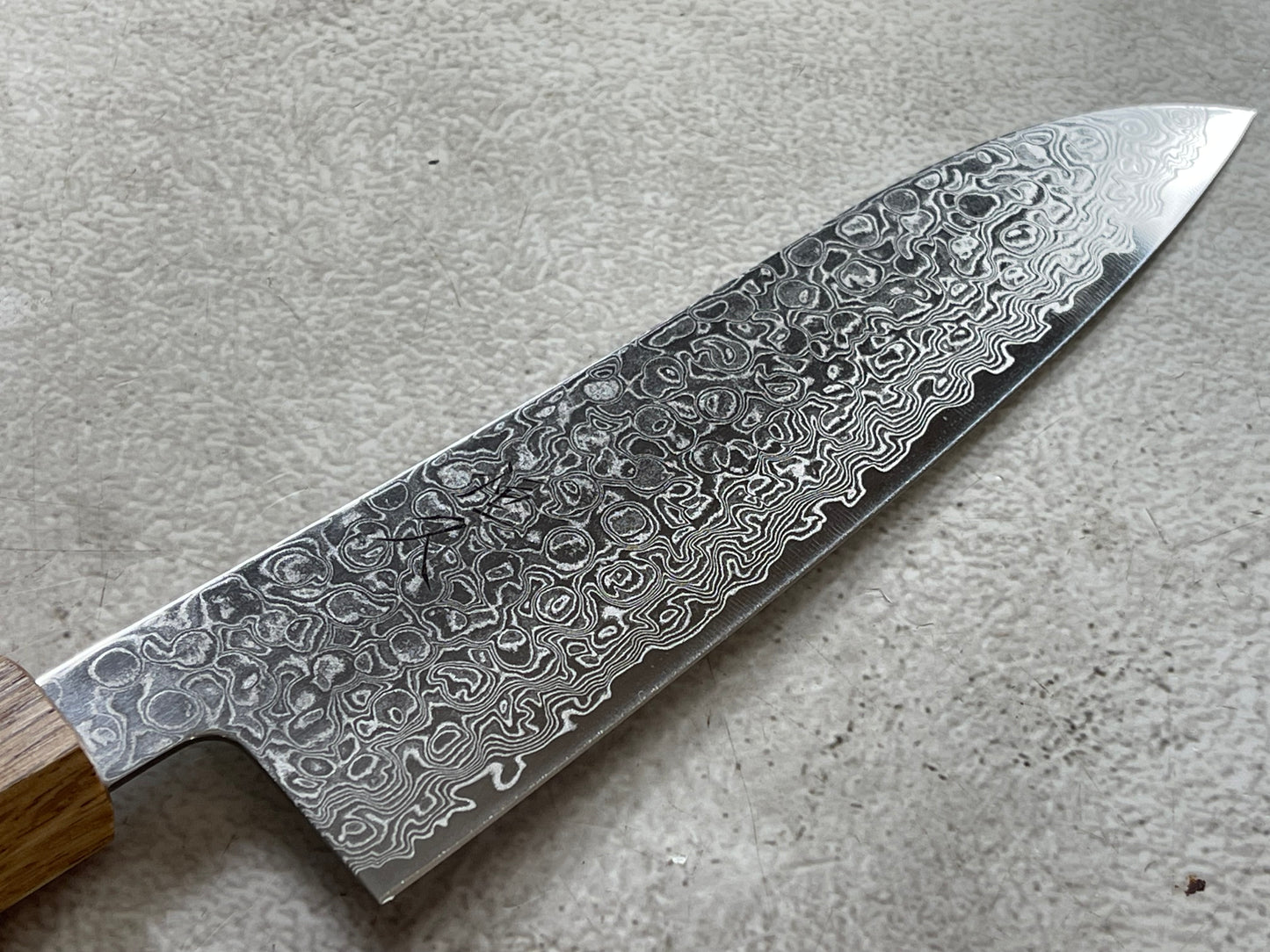 Tsunehisa ZA18 Damascus Santoku 180mm Oak Handle Made in Japan 🇯🇵