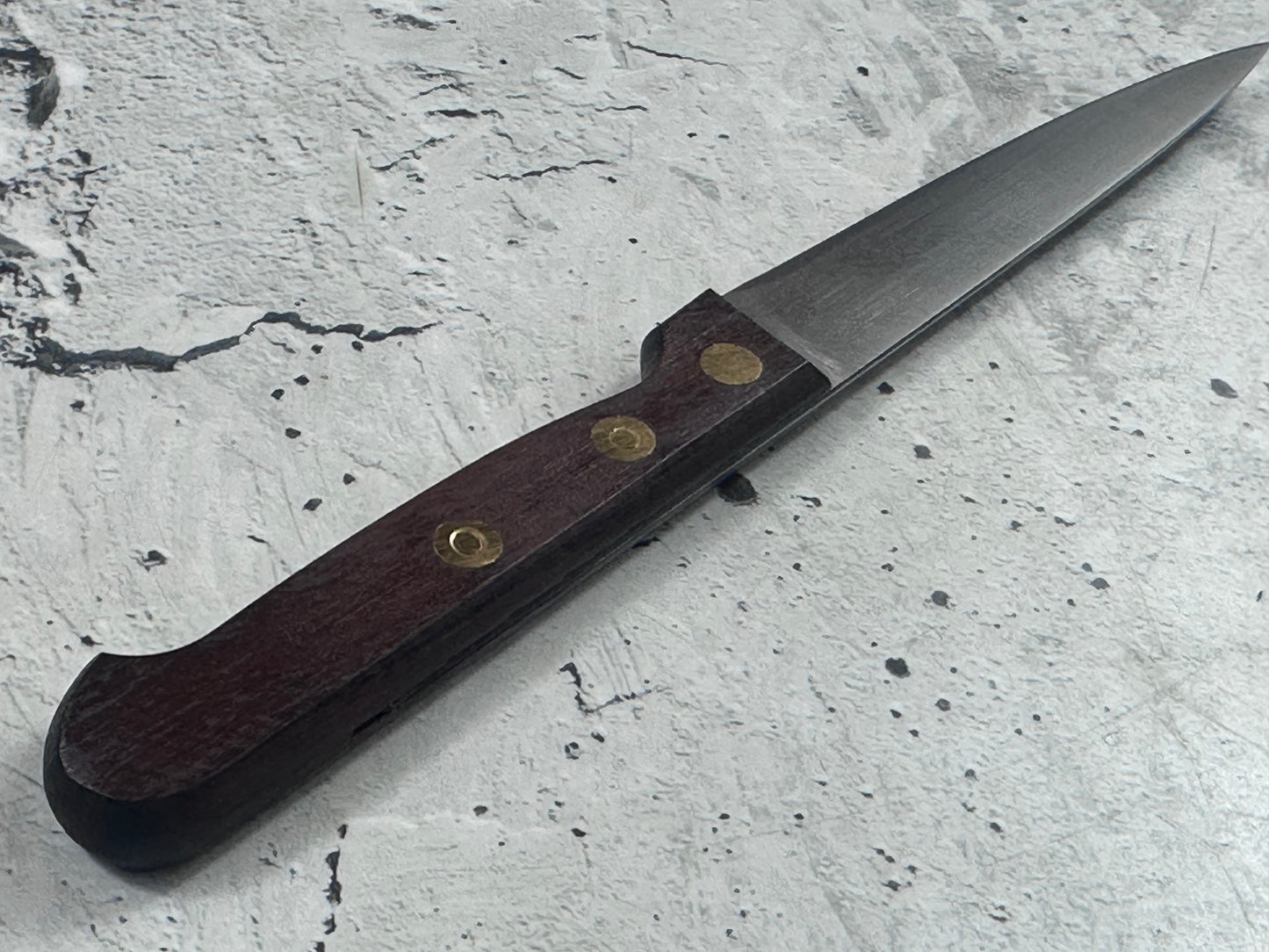 Vintage French Paring Knife 110mm Inox Steel Wood Handle 2213