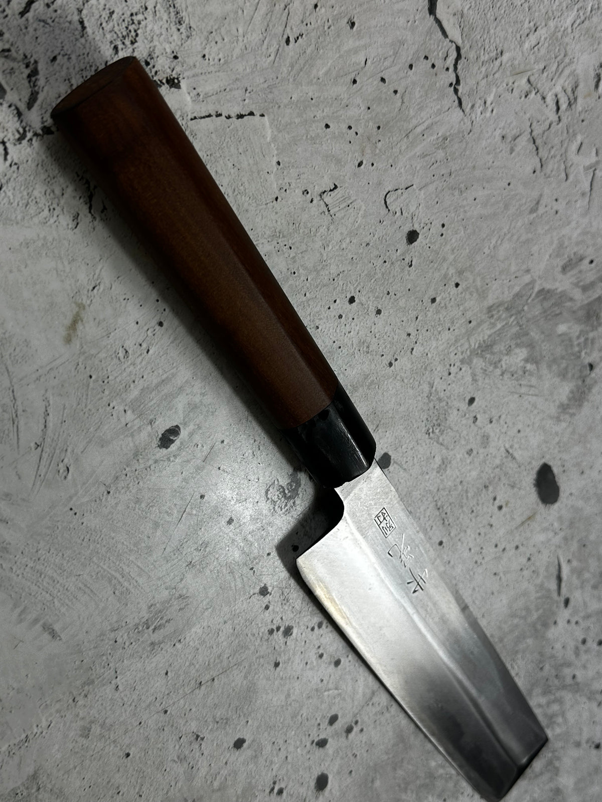 Vintage Masaaki / Masateru Sashimi Set Carbon Steel Magnolia Wood Handle  Knife Case 2253