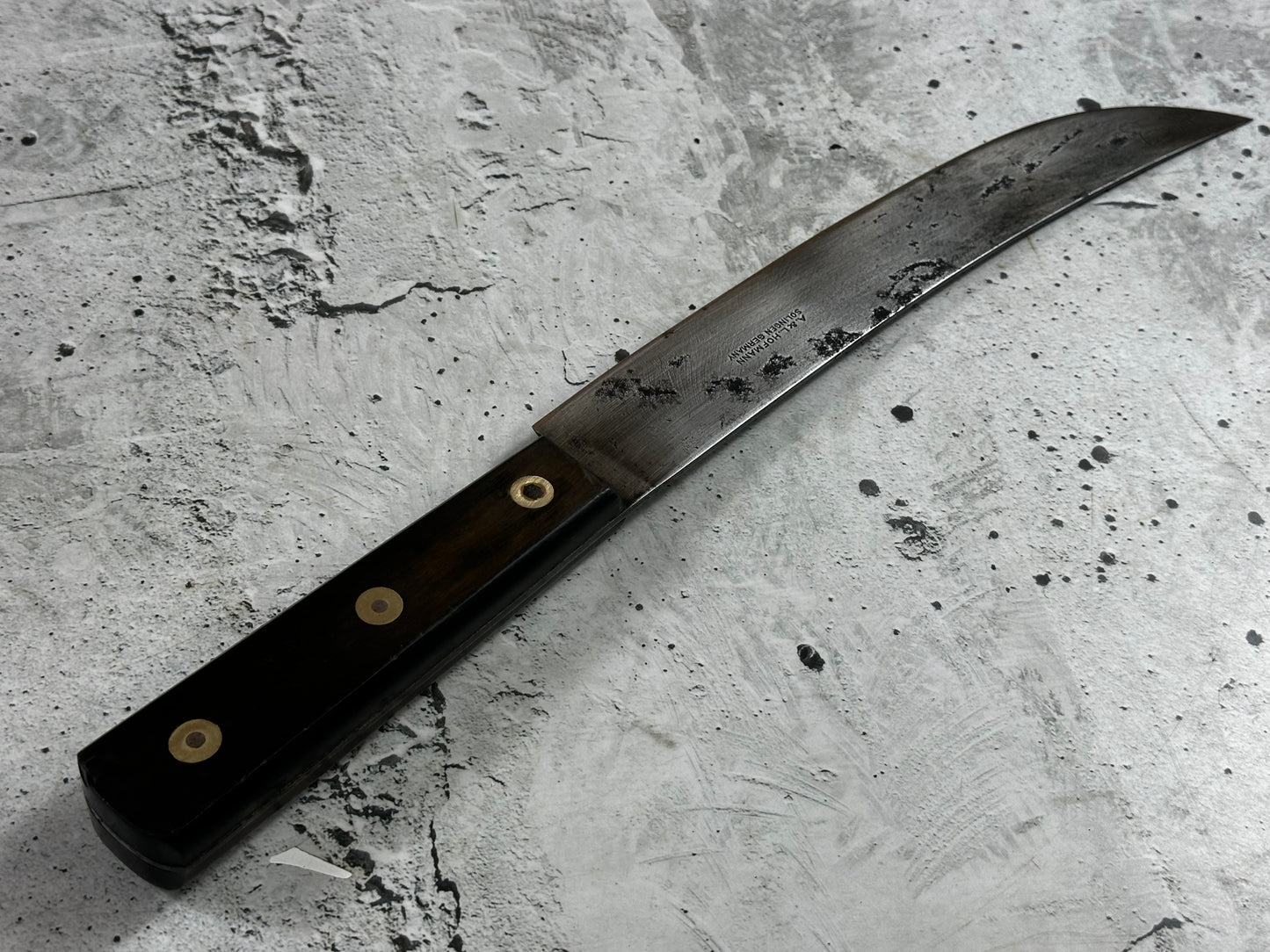 Vintage A. & L. Hofmann Butcher Knife 260mm  Carbon Steel Blade Made in German 2001