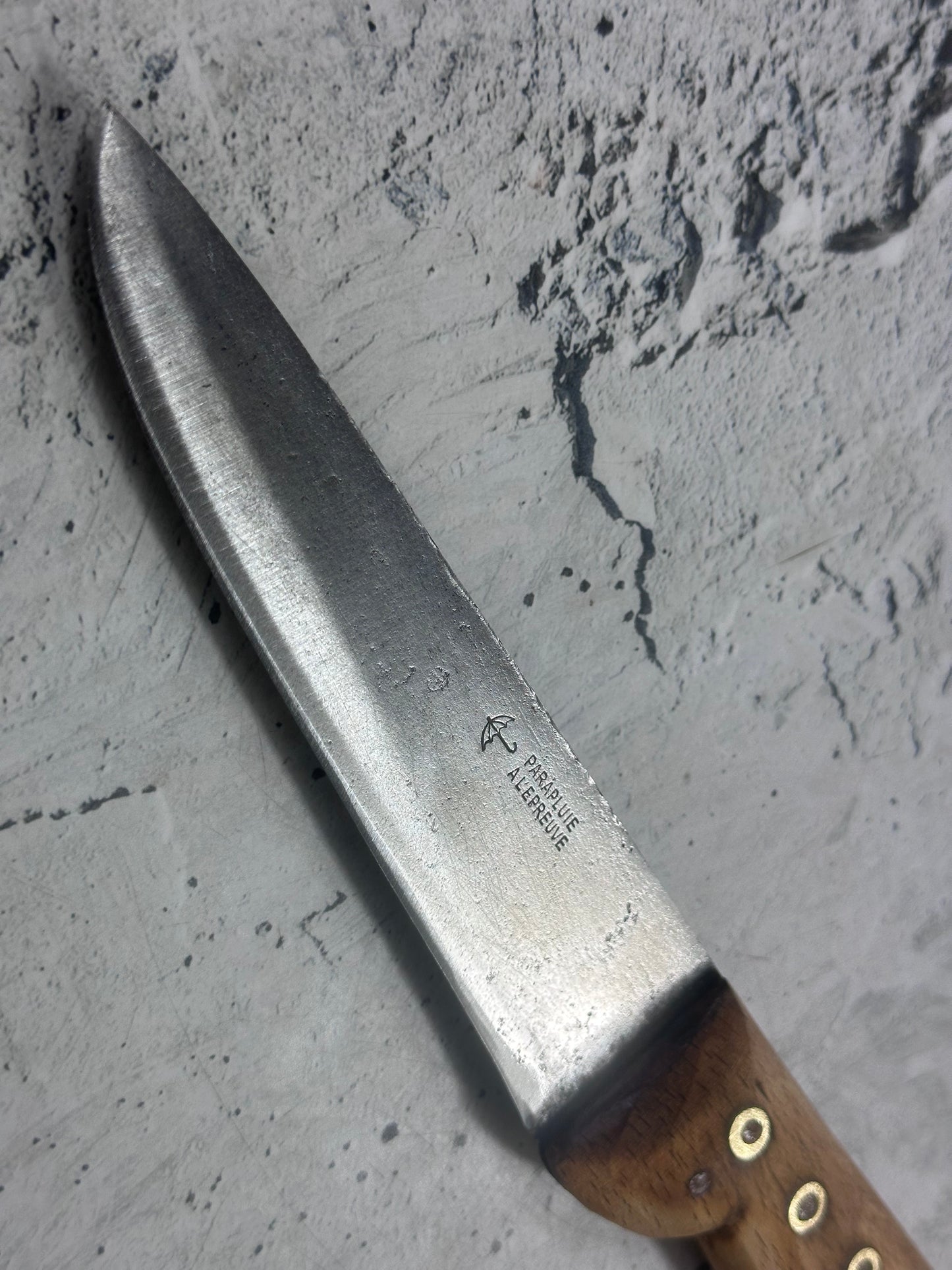 Vintage French Nogent Butcher Knife 140mm Carbon Steel 2169