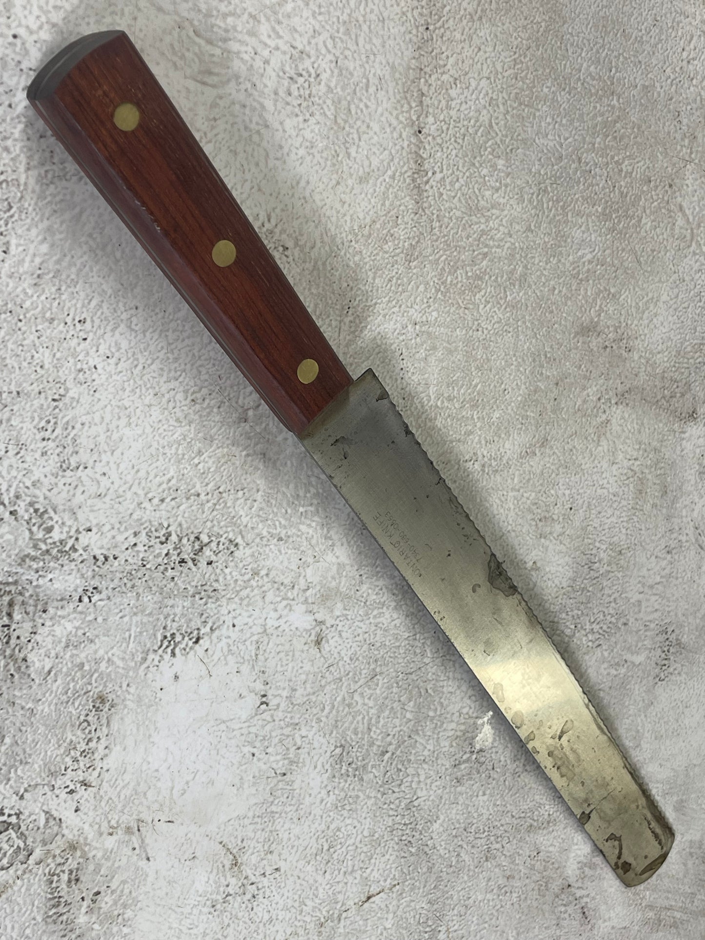 Vintage Ontario Serrated Knife 315mm Made in USA 🇺🇸 High Cabon steel 1893