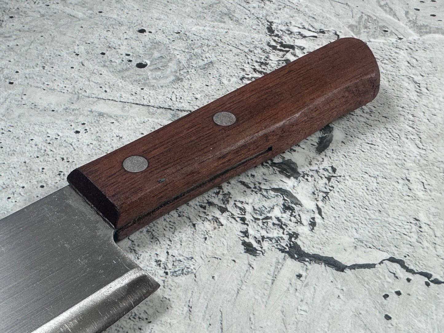 Vintage Seki Kanemasa Nakiri Knife 160mm Carbon Steel 2038