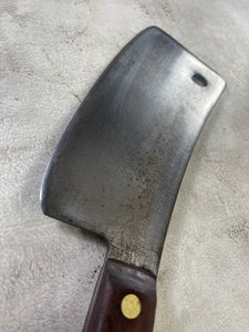 Vintage Dexter Butcher Cleaver Knife 220mm Carbon Steel Blade Made in USA 🇺🇸 1892