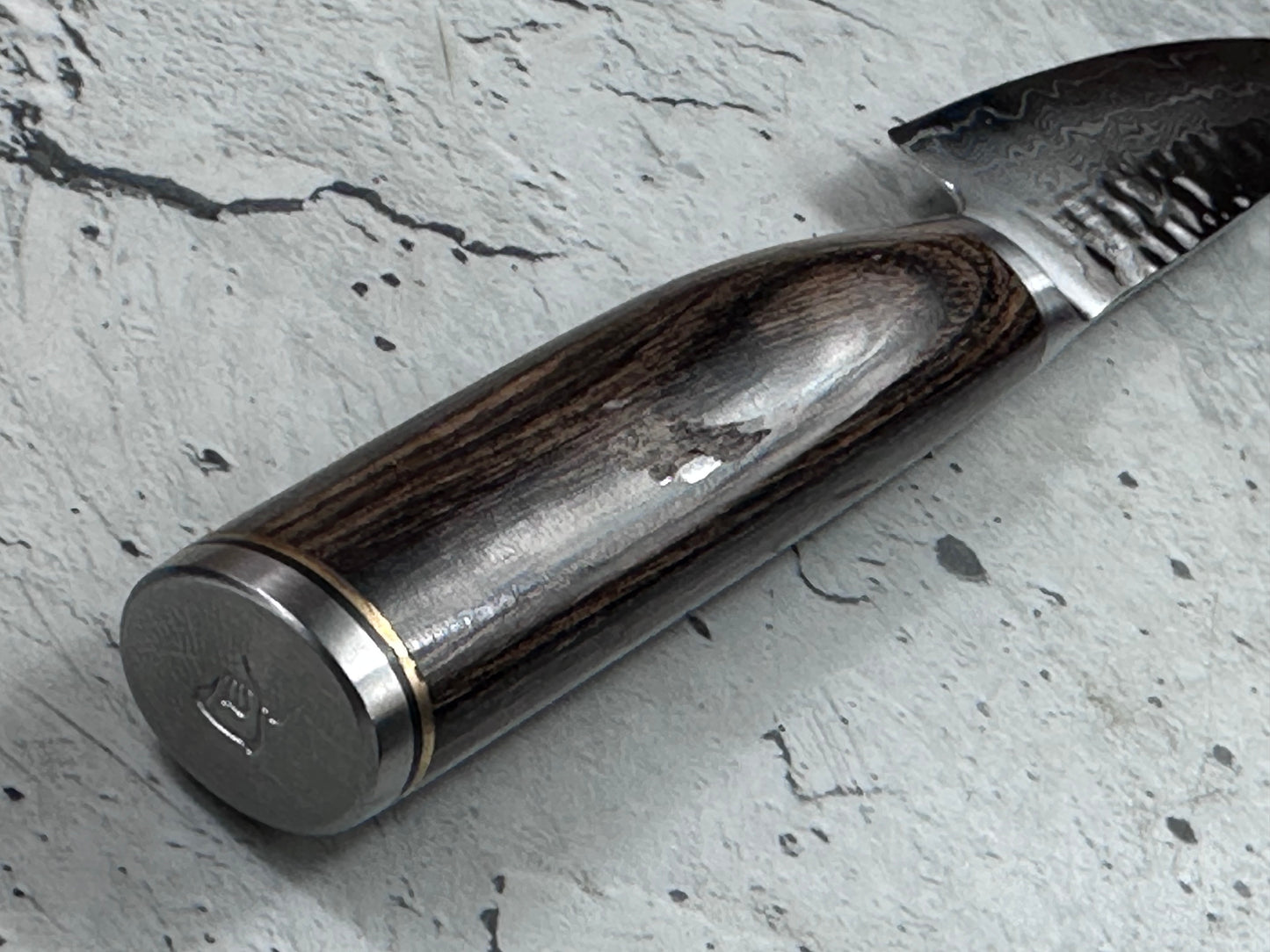 Pre-Owned Shun Premier Paring Knife 100mm Damascus Steel PakkaWood Handle 2175