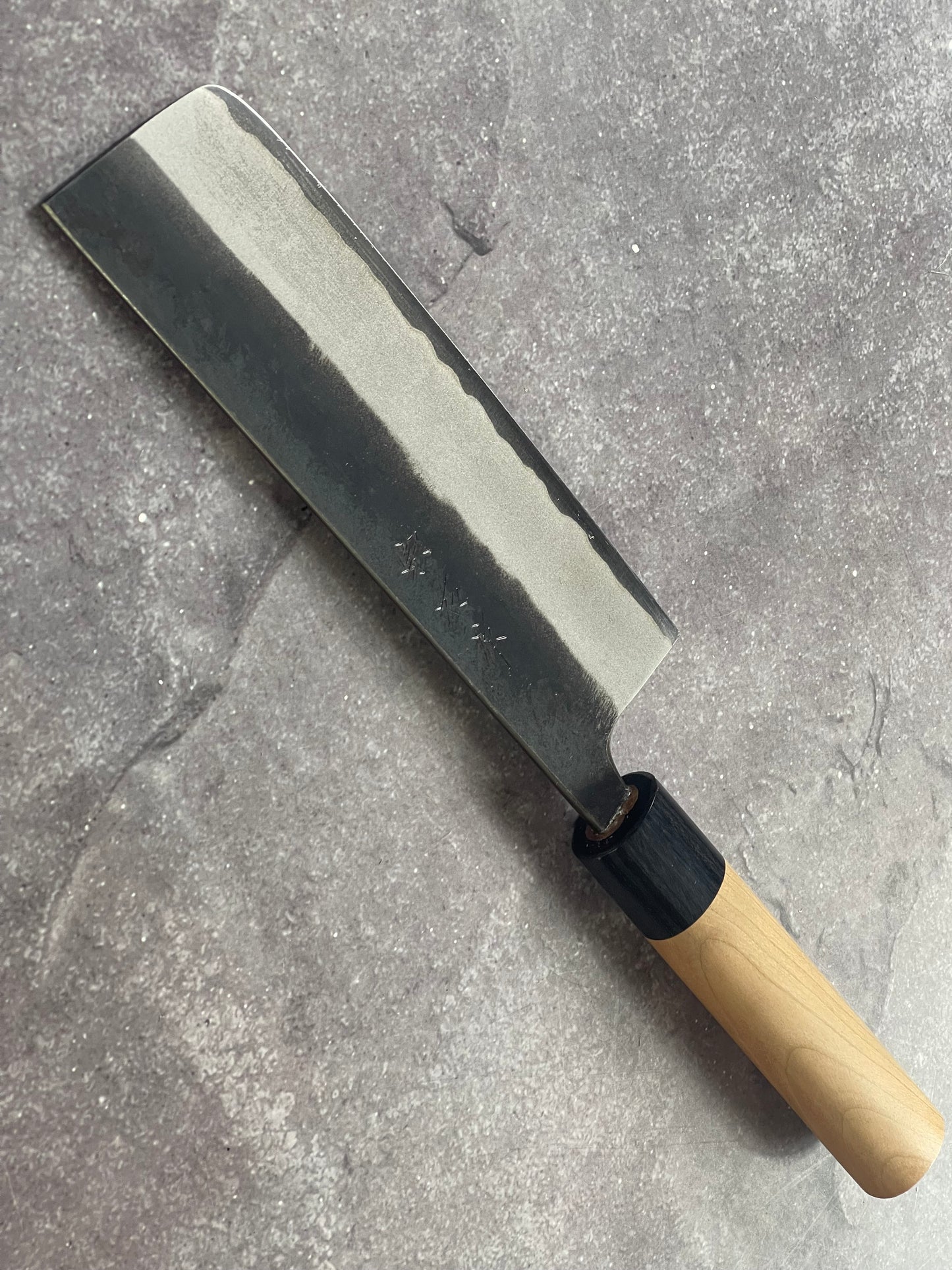 Muneishi Aogami SS Clad Nakiri 165 mm  Kurochi Finish Made in Japan