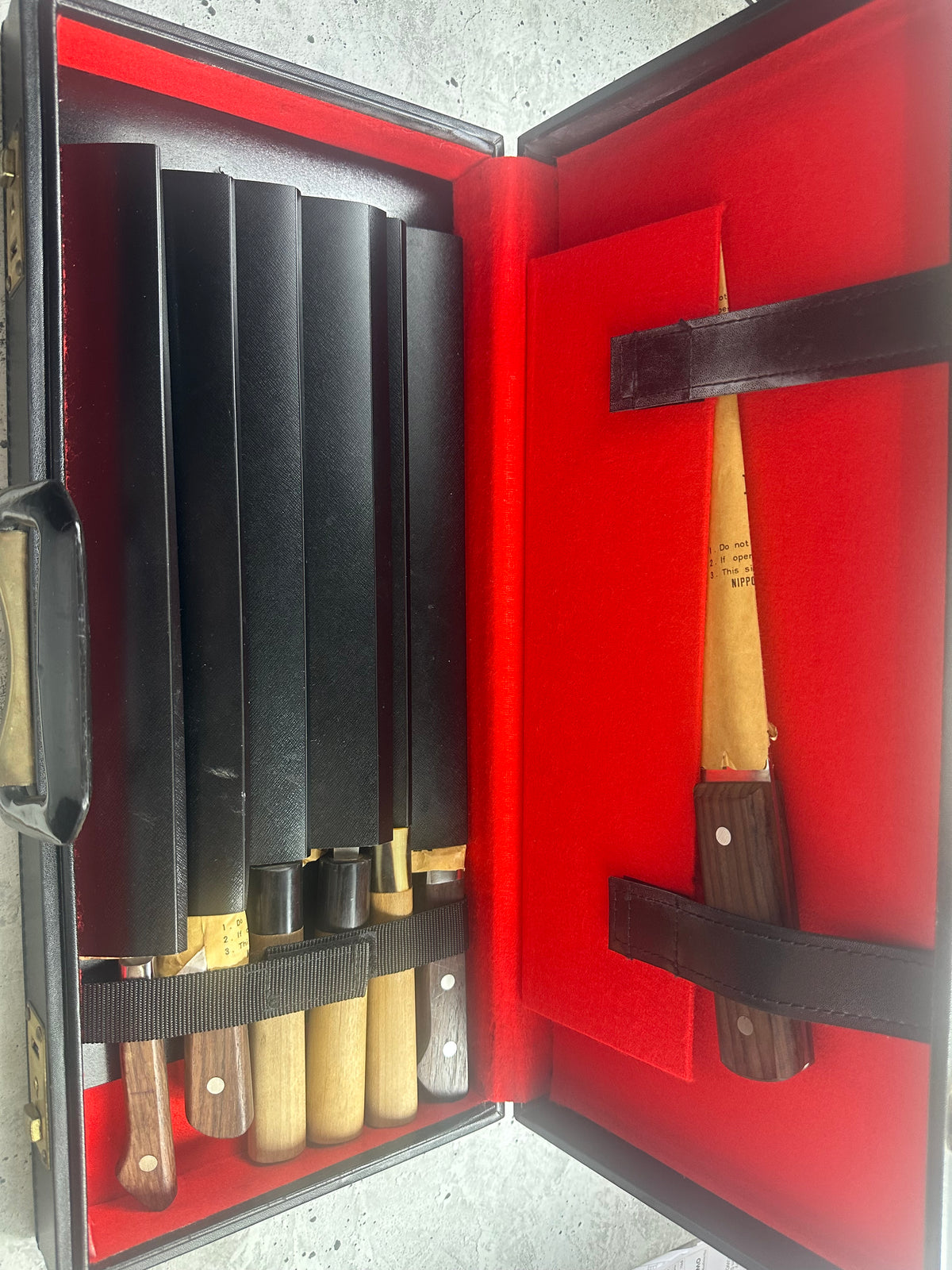 Vintage Yokohama Japanese Cookery School Knife Set 2358