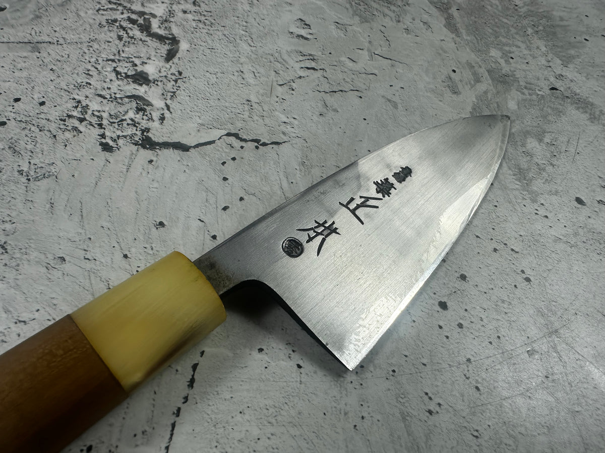 Vintage Masamoto Carbon Steel Ko-Deba Knife 120mm 2326