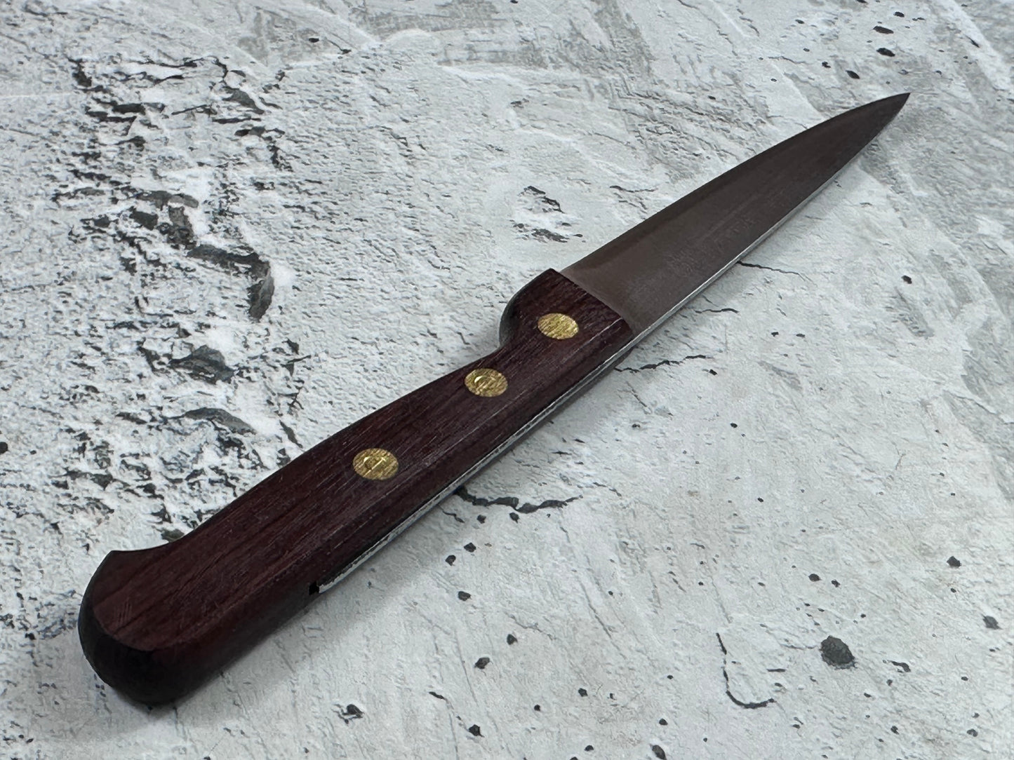 Vintage French Paring Knife 110mm Inox Steel Wood Handle 2220