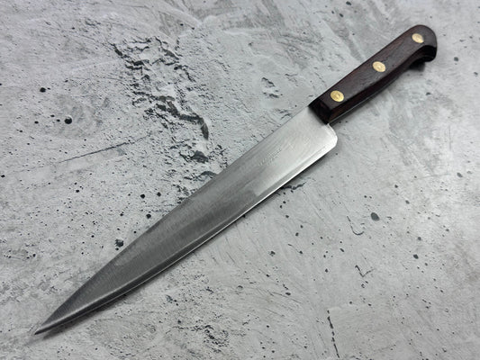 Vintage French Lacouture Slicing Knife 200mm Inox Steel Wood Handle 2191