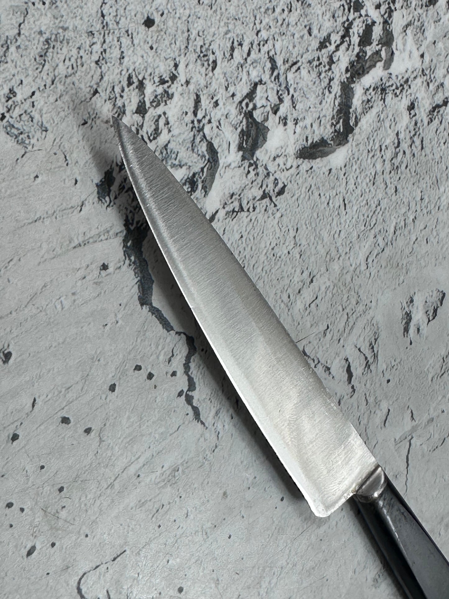 Vintage French Nogent Style Paring Knife 110mm Inox Steel POM Handle 2202