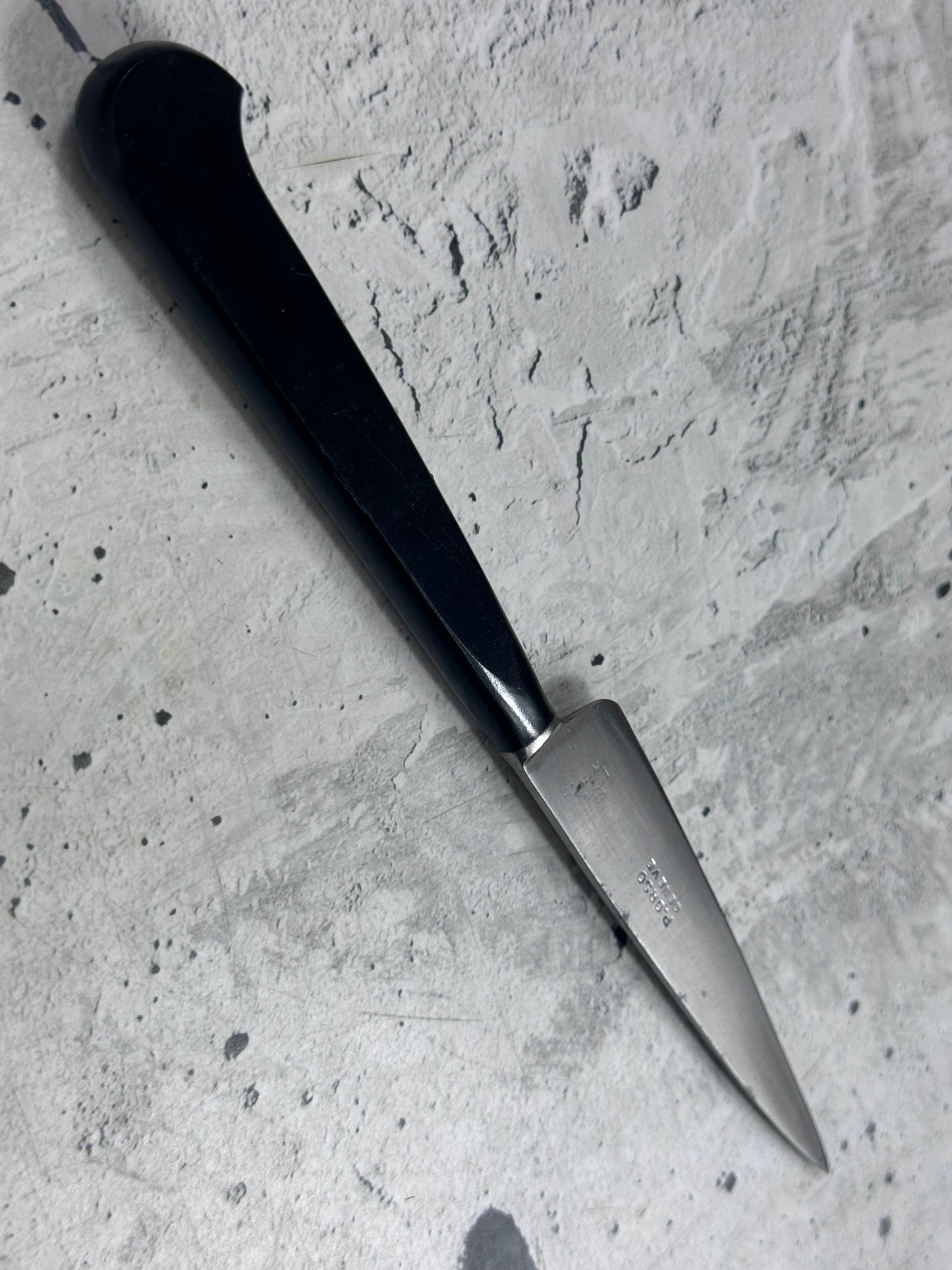 Vintage French Nogent Style Paring Knife 90mm Inox Steel POM Handle 2203