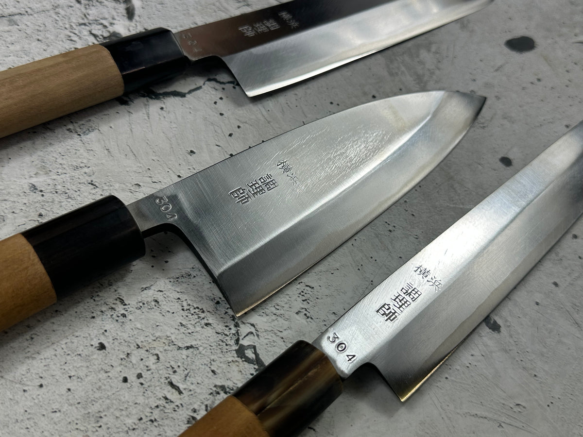 Vintage Yokohama Japanese Cookery School Knife Set 2358