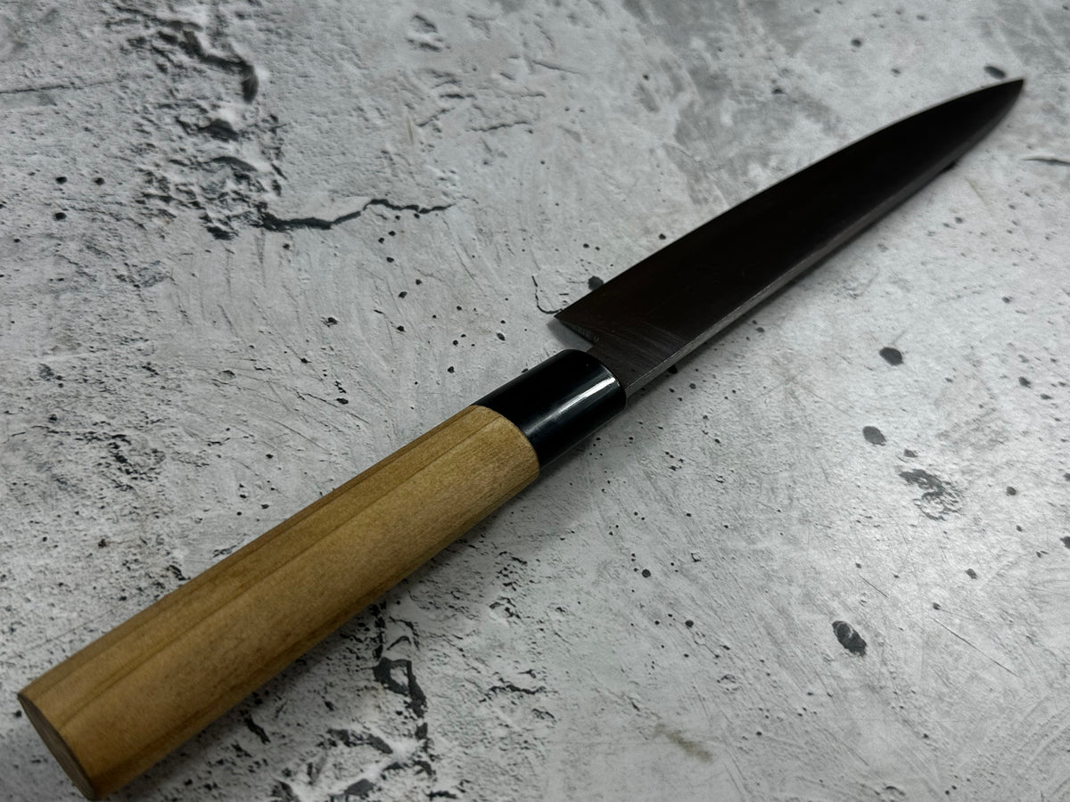 Vintage Kagemitsu Yanagiba Knife 210mm Carbon Steel Magnolia Wood Handle 2245