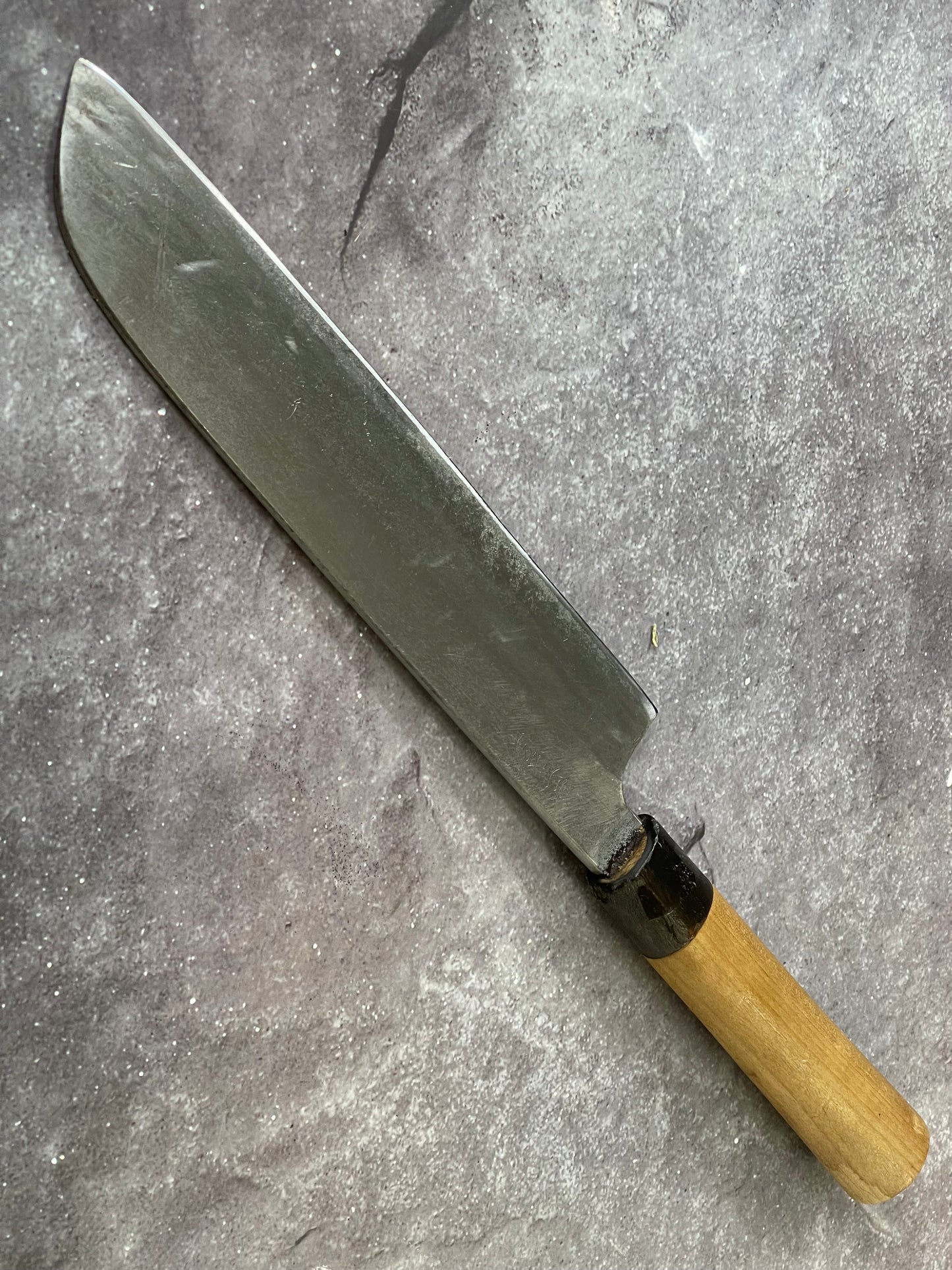Vintage Santoku  Knife 220mm Carbon Steel Blade Made Japan  1677